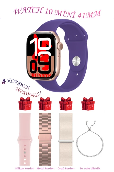 Reeder P13 Blue 2022 Uyumlu KoyuMor Akıllı Saat Watch 10 Mini Kordon Hediyeli AMOLED EKRAN 41MM ürün görseli 1