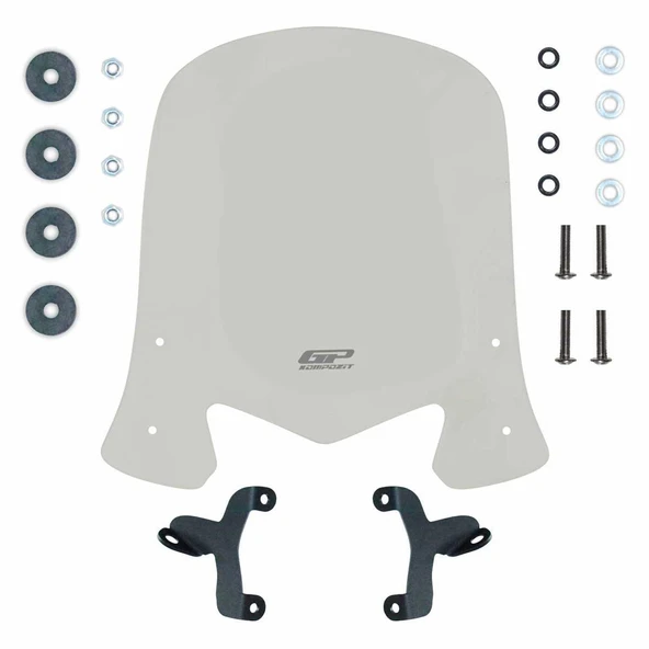 GP KOMPOZİT TVS JUPİTER 125-110 SİPERLİK ÖN CAM ŞEFFAF 42cm ürün görseli 1