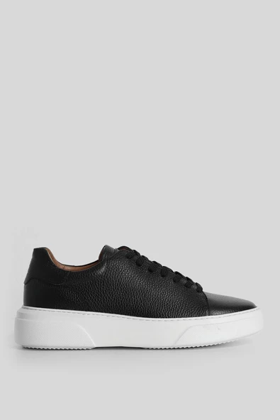 Lufian Tommy Erkek Deri Sneaker Ayakkabı Siyah 111230280 ürün görseli 1