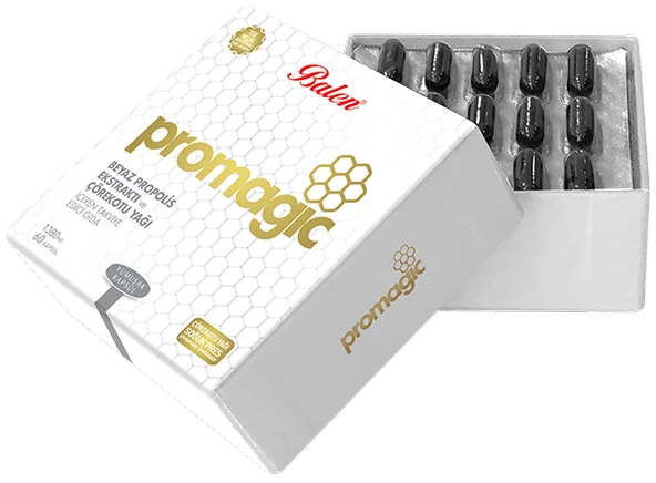 Balen Promagic Propolis Ekstraktı ve Çörekotu Yağı İçeren Yumuşak 60 Kapsül ürün görseli 1