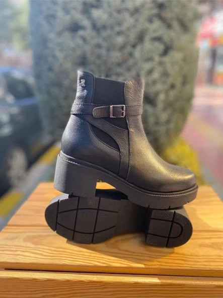 VENÜS 2454604K PLATFORM TOPUK DERİ KADIN BOT - Resim 4