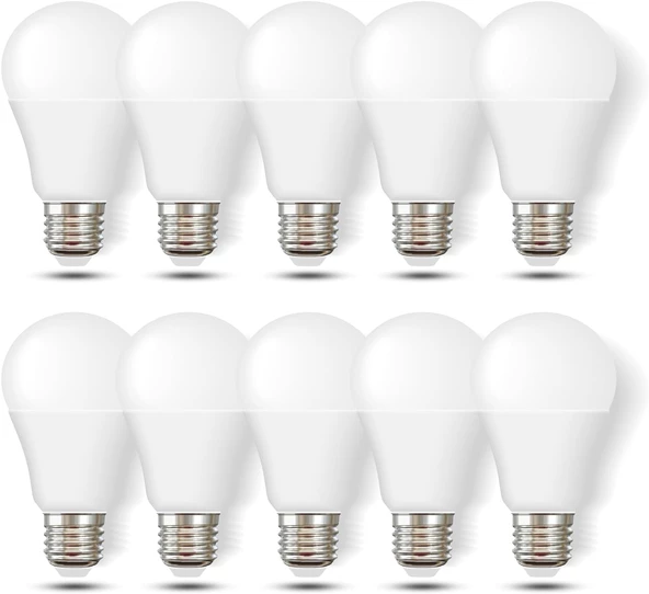 9 w Tasarruflu Led Ampul Beyaz 10 lu paket ürün görseli 1