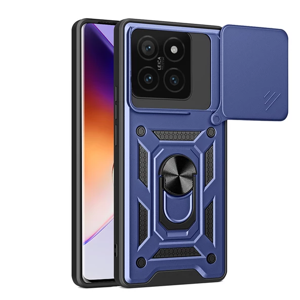 Xiaomi 14T Pro Kılıf Magnetik Standlı Kamera Korumalı Sürgülü Vega Kapak ürün görseli 1