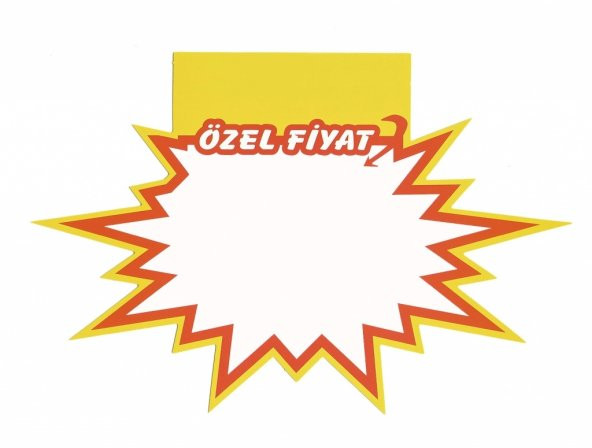 Raf Önü Rafa Geçmeli Özel Fiyat Baskılı Yıldızlı Fiyat Etiketi 15x12 cm.50 Ad. ürün görseli 1