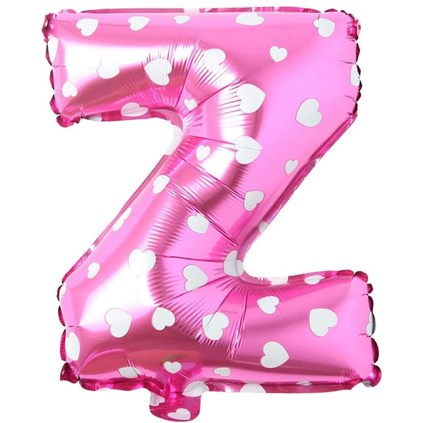 Z Harf Pembe Folyo Balon 16 inç 40 cm ürün görseli 1