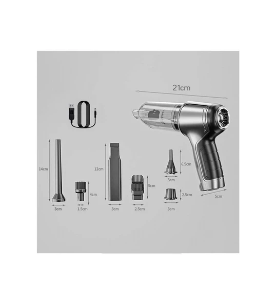 Dinamic Araç Süpürgesi Şarjlı 120w Hl-107 - Resim 3