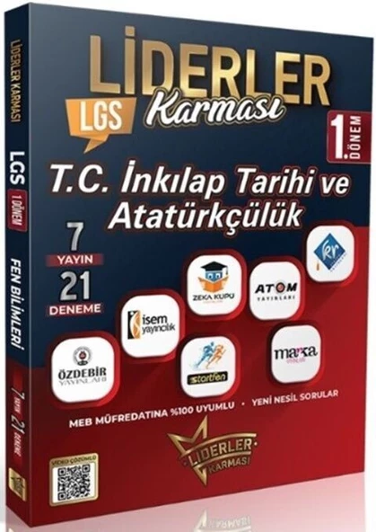 8. Sınıf LGS 1. Dönem TC İnkılap Tarihi ve Atatürkçülük 7 Yayın 14 Deneme Liderler Karması ürün görseli 1