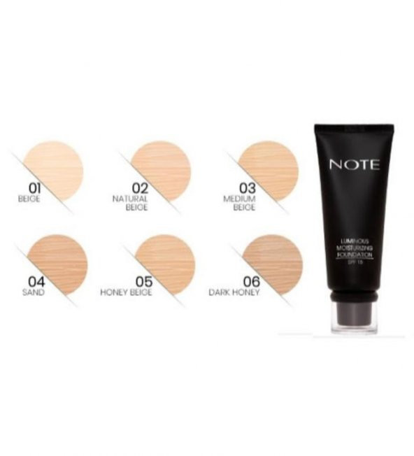 Note Luminous Moisturizing Fondöten Spf 15 -04 Sand ürün görseli 1