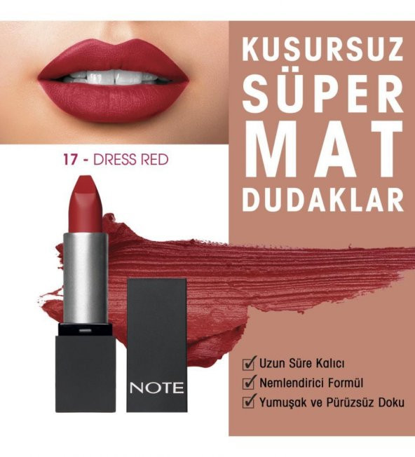 Note Mattever Lipstick Ruj 17 ürün görseli 1