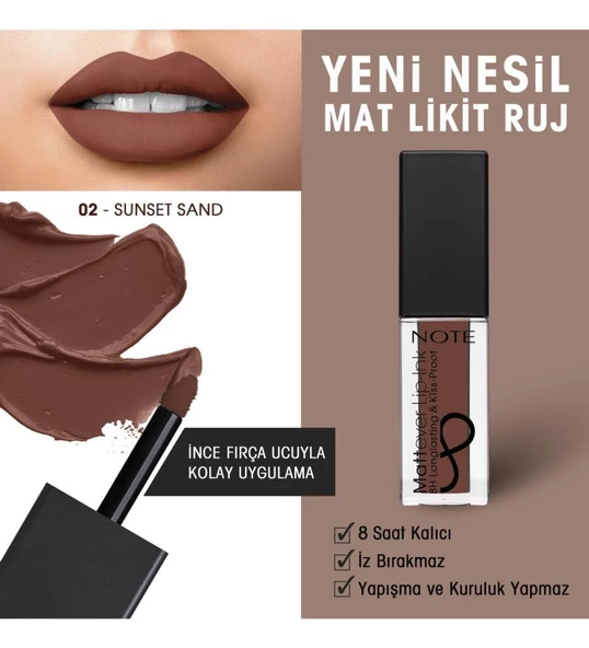 Note Mattever Lip-Ink Ruj 02 ürün görseli 1