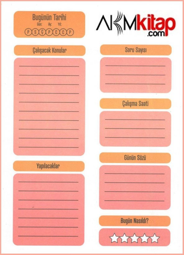 OSYM7BİZİ Günlük Ders Planlayıcı ürün görseli 1