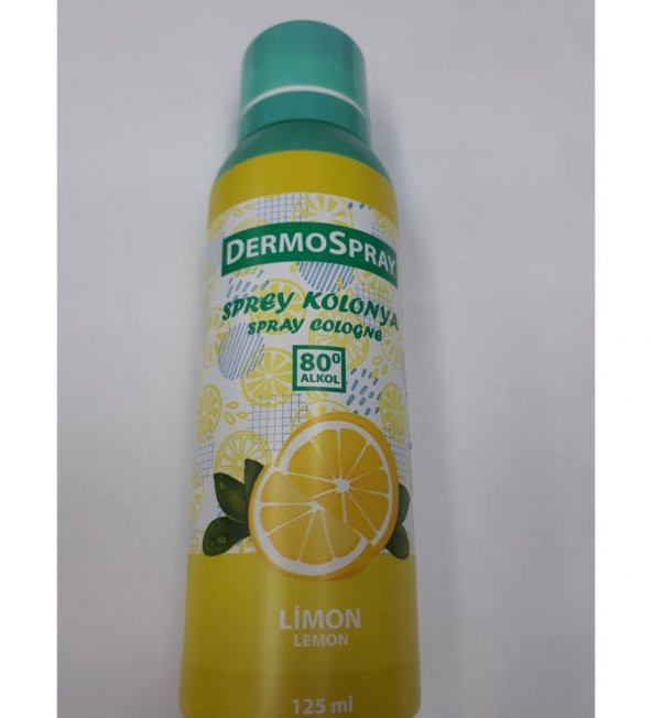 Dermospray limon Sprey Kolonya 80 Derece 125 ml ürün görseli 1