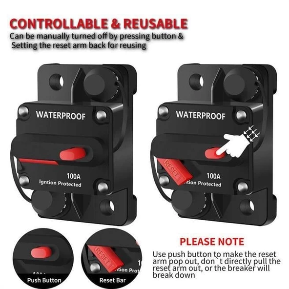 Dc Sigorta 30A Waterproof - Resim 2