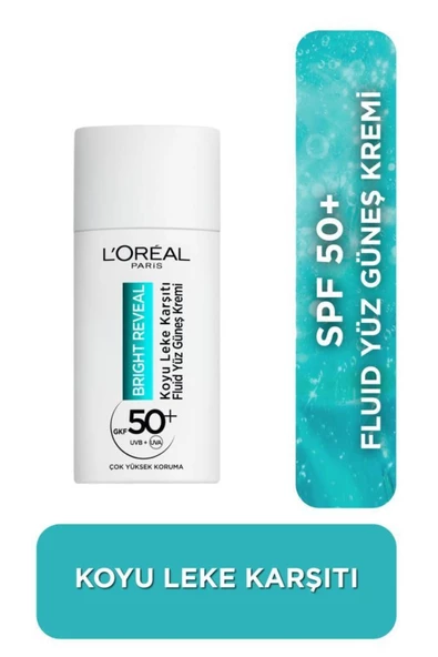 L'Oreal Paris Bright Reveal Koyu Leke Karşıtı Güneş Kremi SPF50+ 50 ml ürün görseli 1