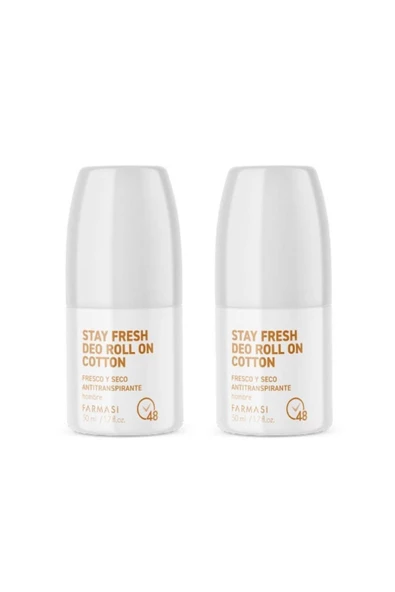 Farmasi Antı-perspırant Cotton Deo Kadın Roll On 50 Ml x 2 Adet ürün görseli 1