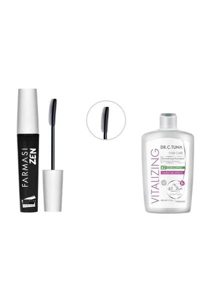 FARMASİ Zen Maskara  8 ml +  Dr.Cevdet Tuna Vitalizing Sarımsaklı Şampuan ürün görseli 1