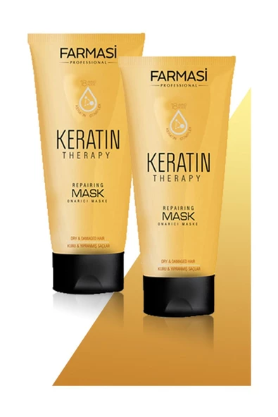 FARMASİ Professional Keratin Therapy Onarıcı Saç Maskesi-200 ml 2 Adet ürün görseli 1