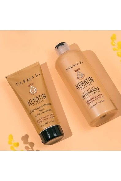 FARMASİ Onarıcı Şampuan 360ml + Keratin Therapy maske ürün görseli 1