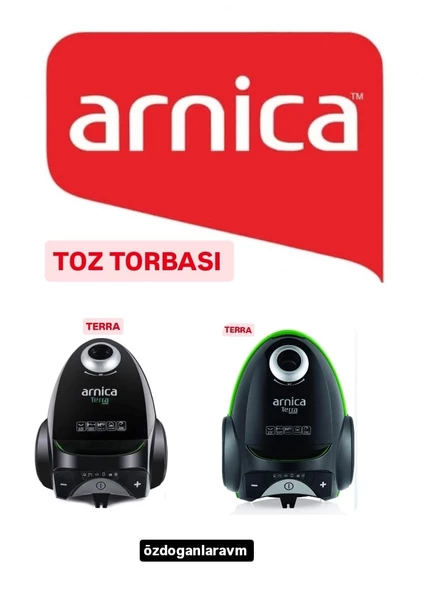 Arnica Terra Green  Süpürge Toz Torbası 10 Adet Motor Filitreli ürün görseli 1