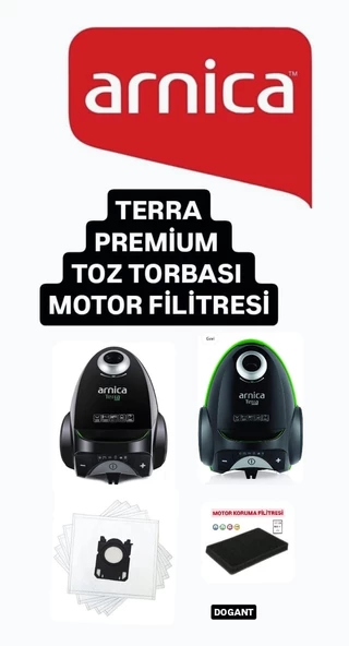 Arnica Terra- Plus-Premium Süpürge Toz Torbası 10 Adet Motor Filitreli ürün görseli 1