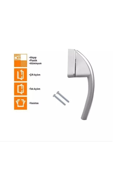 Roto Swing Secustik Gümüş Pencere Kolu - Resim 2
