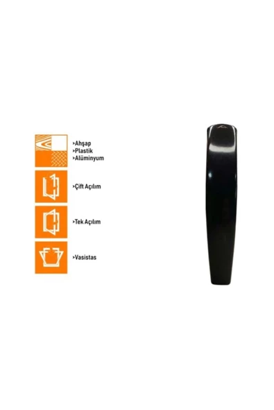 Roto Swing Secustik Siyah Pencere Kolu ürün görseli 1
