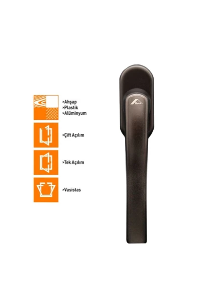 Roto Line Secustik Siyah Pvc Pimapen Pencere Kolu ürün görseli 1