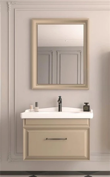 Orka Design 85 cm Mat Cappucino Banyo Dolabı Takımı ürün görseli 1