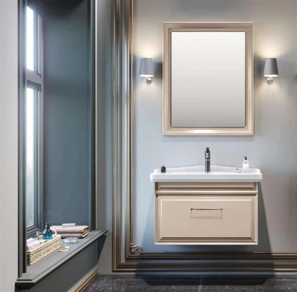 Orka Design 100 cm Mat Cappucino Banyo Dolabı Takımı ürün görseli 1