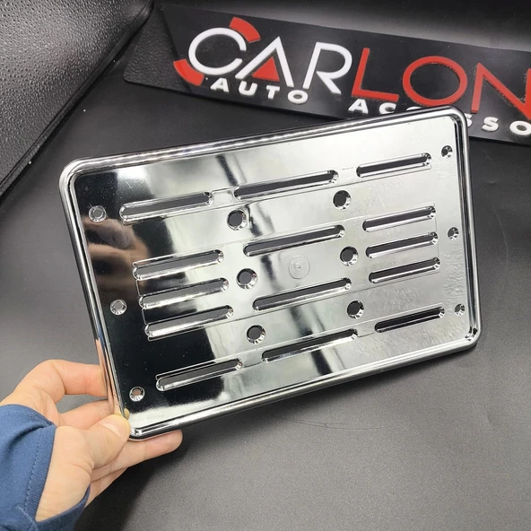 Motorsiklet Plakalık-Plastik Üzeri Kromaj Kaplama-Parlak-26 x 17cm ürün görseli 1