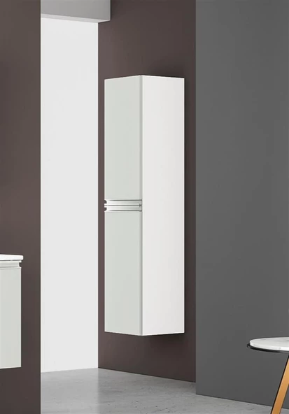 Orka Terme Beyaz Banyo Boy Çamaşır Dolabı ürün görseli 1