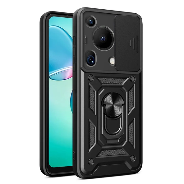 Huawei Pura 70 Ultra Kılıf Magnetik Standlı Kamera Korumalı Zore Sürgülü Vega Kapak ürün görseli 1
