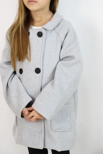Reglan Kol Unisex Kaşe Kaban - Resim 5