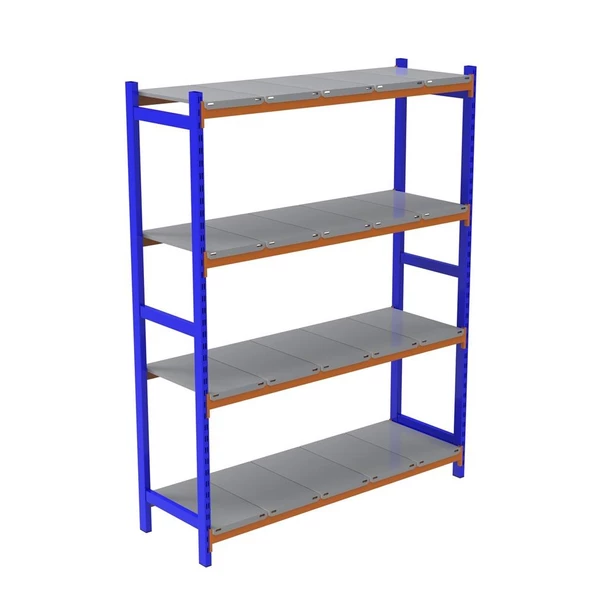 4 Katlı Depo Rafı - 300-350 Kg Taşıma Kapasiteli Hafif Rack Raf  60x180x250 cm ürün görseli 1