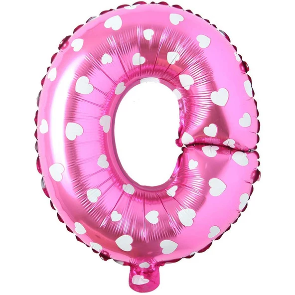 O Harf Pembe Folyo Balon 16 inç 36 cm ürün görseli 1