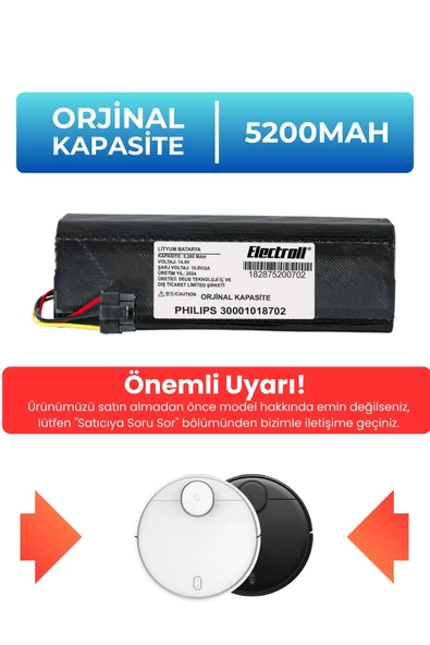 Philips 300010187021 Robot Süpürge Bataryası (ORJİNAL KAPASİTE) 5200MAH Robot Süpürge Batarya ürün görseli 1