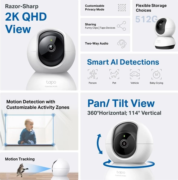 TP-LINK Tapo C220 Ev Güvenlik Kamerası - Resim 2