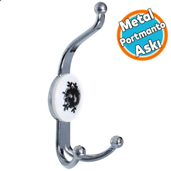 Portmanto Askı Dolap Askılık Askılığı Banyo Mutfak Askısı Duvar Kapı Elbise Kıyafet Vestiyer Krom ürün görseli 1