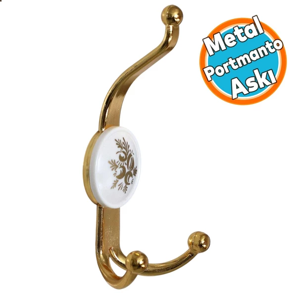 Portmanto Askı Dolap Askılık Askılığı Banyo Mutfak Askısı Duvar Kapı Elbise Kıyafet Vestiyer Gold ürün görseli 1