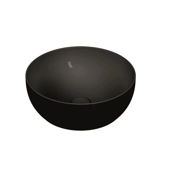 Vitra Outline Yuvarlak Çanak Lavabo, 40 cm, Mat Siyah, 5992B483-0016 ürün görseli 1
