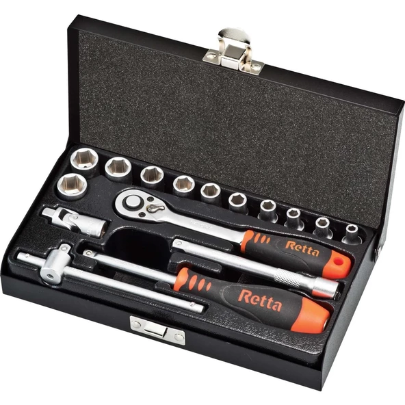 Retta 1/4" 16 Parça 6 Köşe Lokma Takımı - RLT1604 ürün görseli 1