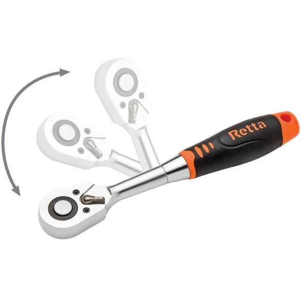 Retta 1/2" 260MM Mafsallı Cırcır Kolu - RCK0109 ürün görseli 1