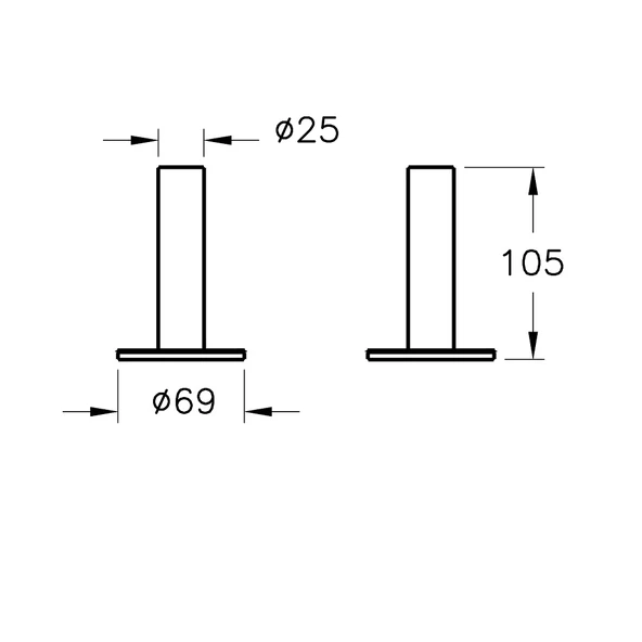 A44896 Vitra Origin Diş Fırçalığı (Tekli-Yerden) - Resim 2
