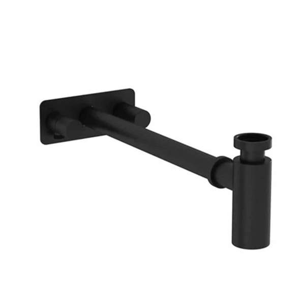 A4515936 Vitra Origin Lavabo Sifonu, Simetrik Rozet, Mat Siyah ürün görseli 1