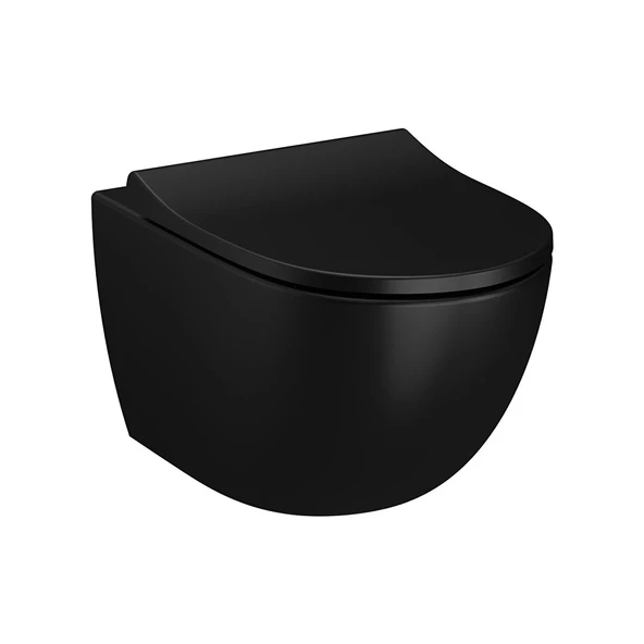 VitrA Asma Klozet Sento Rim-ex Kanalsız, Mat Siyah, 7748B083-0559 ürün görseli 1