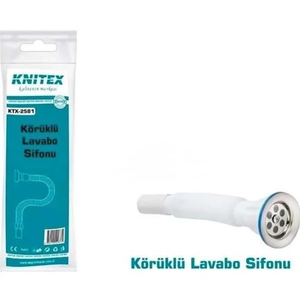 Knıtex 2581 Körüklü Sifon Kısa - 054001 ürün görseli 1