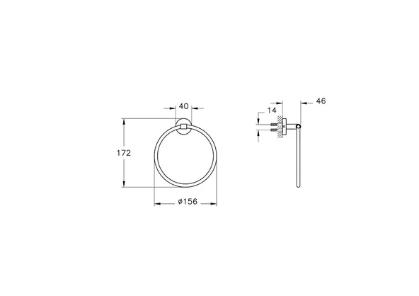 A44101 Vitra Base 200 Halka Havluluk - Resim 2