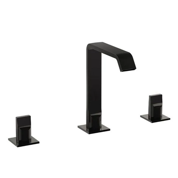 A4278439 VitrA Suit 3 Delikli Lavabo Bataryası, Parlak Siyah ürün görseli 1