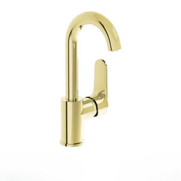 A4275423 Artema Root Round Döner Borulu Lavabo Bataryası, Altın ürün görseli 1