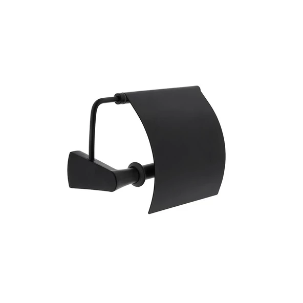 A4408636 Vitra Base 800 Kapaklı Tuvalet Kağıtlığı, Mat Siyah ürün görseli 1